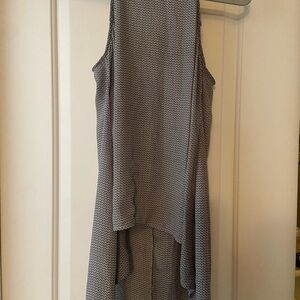 Buckle Gray Asymmetrical Ribbed Halter Top